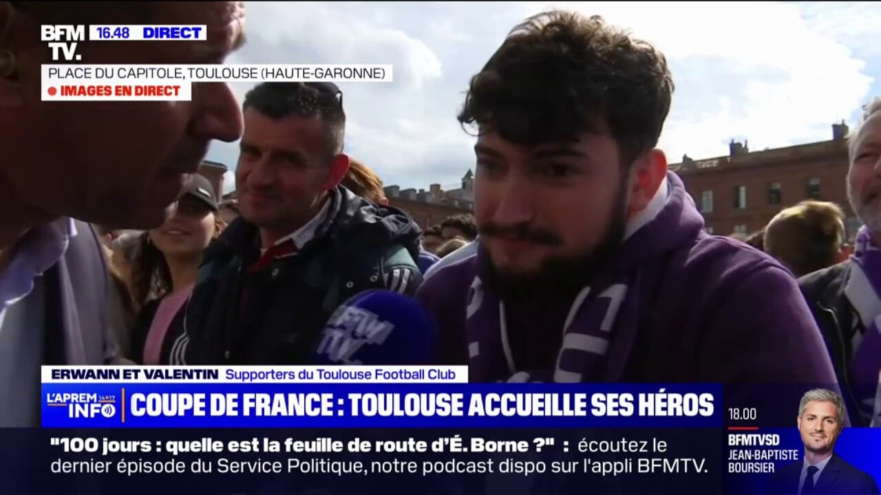 Toulouse: les supporters du TFC attendent leurs héros sur la place du ...